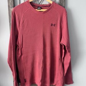 Under Armour Burgundy Waffle Knit Top